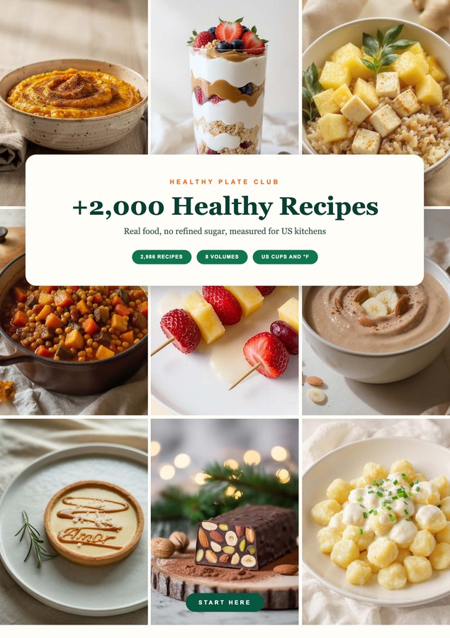 +2,000 Healthy Recipes · No Refined Sugar + 5 Free Bonuses cover
