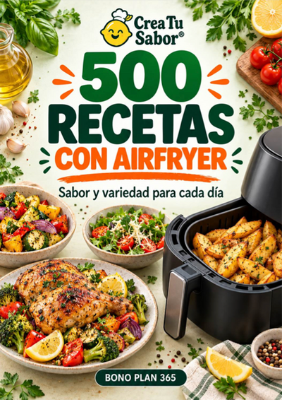 Portada de 500 Recetas Airfryer · CreaTuSabor