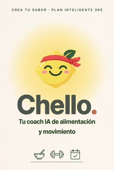 Portada de Chello · Tu coach IA de alimentación (suscripción mensual)