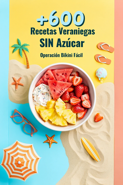 Portada de +600 Recetas Veraniegas Sin Azúcar